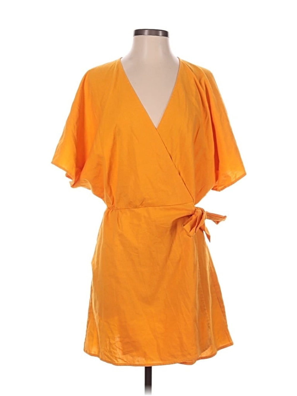 Orange Zara Wrap Dress Small